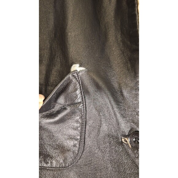 WILSONS LEATHER Coat Girls L Reversible Leopard Print Faux Fur Lined Winter Y2K - Picture 10 of 16